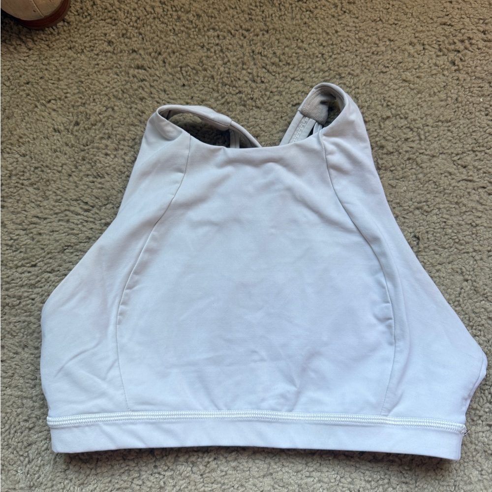 Lululemon Athletica White High Neck Sports Bra